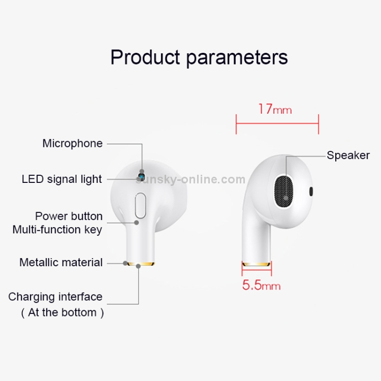 i8x TWS In-Ear Lightweight Wireless Earbuds Rear Single Hanging Type Bluetooth Earphones i8x TWS In-Ear Lightweight Wireless Earbuds Rear Single Hanging Type Bluetooth Earphones