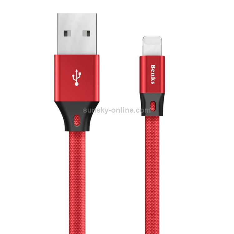 Benks 1.2m 2A Output 8 Pin to USB 2.0 Aluminium Alloy + High-stretch Wire Data Transfers Charging Lightning Cable Benks 1.2m 2A Output 8 Pin to USB 2.0 Aluminium Alloy + High-stretch Wire Data Transfers Charging Lightning Cable