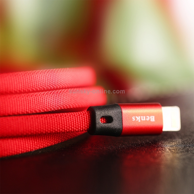 Benks 1.2m 2A Output 8 Pin to USB 2.0 Aluminium Alloy + High-stretch Wire Data Transfers Charging Lightning Cable Benks 1.2m 2A Output 8 Pin to USB 2.0 Aluminium Alloy + High-stretch Wire Data Transfers Charging Lightning Cable