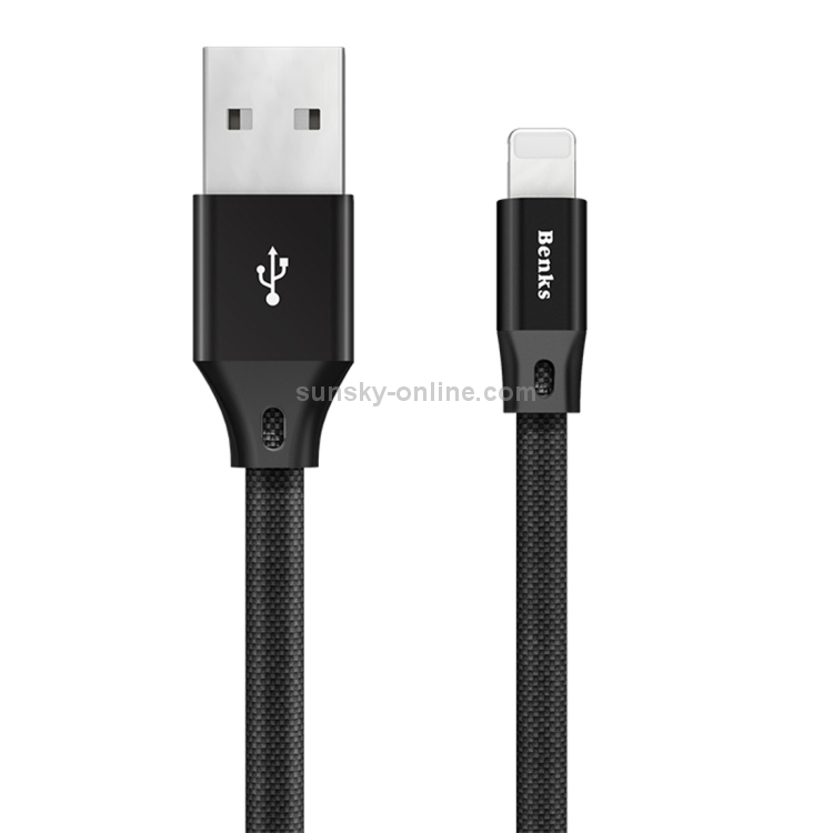 Benks 25cm 2A Output 8 Pin to USB 2.0 Aluminium Alloy + High-stretch Wire Data Transfers Charging Lightning Cable Benks 25cm 2A Output 8 Pin to USB 2.0 Aluminium Alloy + High-stretch Wire Data Transfers Charging Lightning Cable