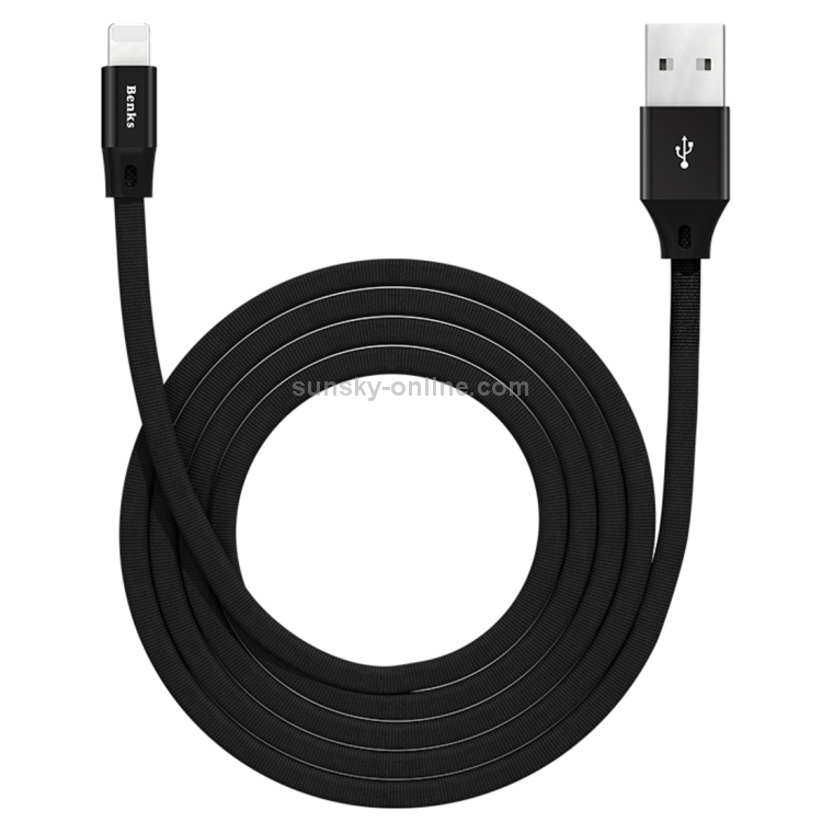 Benks 25cm 2A Output 8 Pin to USB 2.0 Aluminium Alloy + High-stretch Wire Data Transfers Charging Lightning Cable Benks 25cm 2A Output 8 Pin to USB 2.0 Aluminium Alloy + High-stretch Wire Data Transfers Charging Lightning Cable