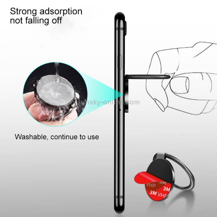 Metal Ring Wheel Profile Phone Bracket Holder (Black) Metal Ring Wheel Profile Phone Bracket Holder (Black)