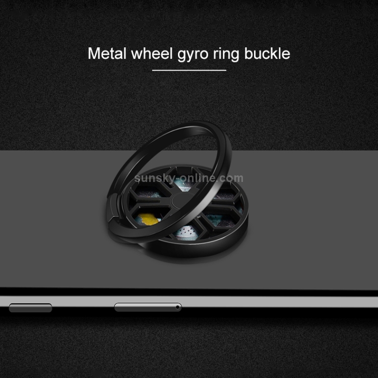 Metal Ring Wheel Profile Phone Bracket Holder (Black) Metal Ring Wheel Profile Phone Bracket Holder (Black)