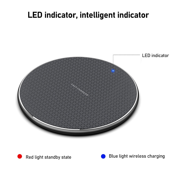 K8 30W Aluminum Alloy Round Desktop Wireless Charger with 1m Type-C Fast Charging Cable(Black) K8 30W Aluminum Alloy Round Desktop Wireless Charger with 1m Type-C Fast Charging Cable(Black)