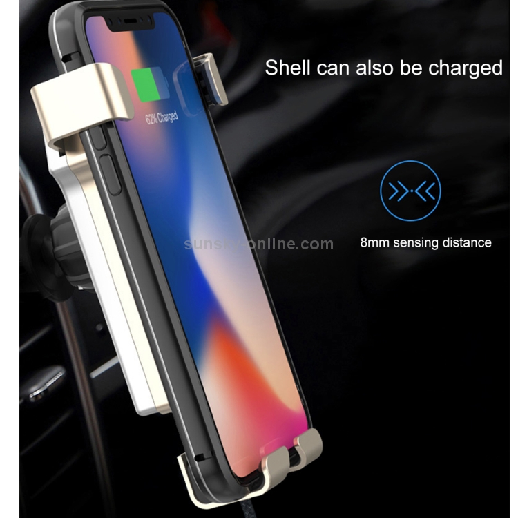HAMTOD 10W Intelligent Polo Shirt Design Qi Standard Wireless Charger / Gravity Car Mount, Support Fast Charging HAMTOD 10W Intelligent Polo Shirt Design Qi Standard Wireless Charger / Gravity Car Mount, Support Fast Charging