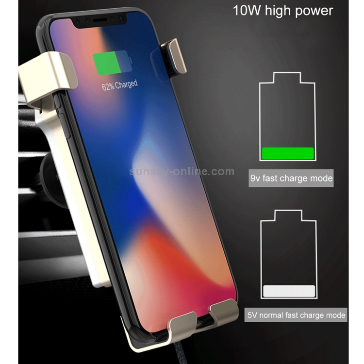 HAMTOD 10W Intelligent Polo Shirt Design Qi Standard Wireless Charger / Gravity Car Mount, Support Fast Charging HAMTOD 10W Intelligent Polo Shirt Design Qi Standard Wireless Charger / Gravity Car Mount, Support Fast Charging