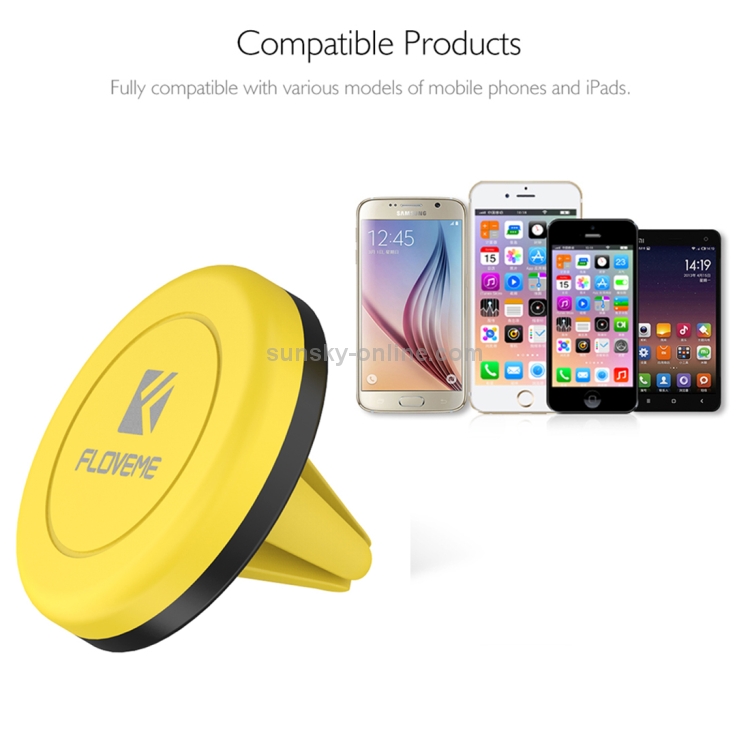 FLOVEME Universal Magnetic Car Air Outlet Vent Mount Phone Holder ABS Plastic Stand FLOVEME Universal Magnetic Car Air Outlet Vent Mount Phone Holder ABS Plastic Stand