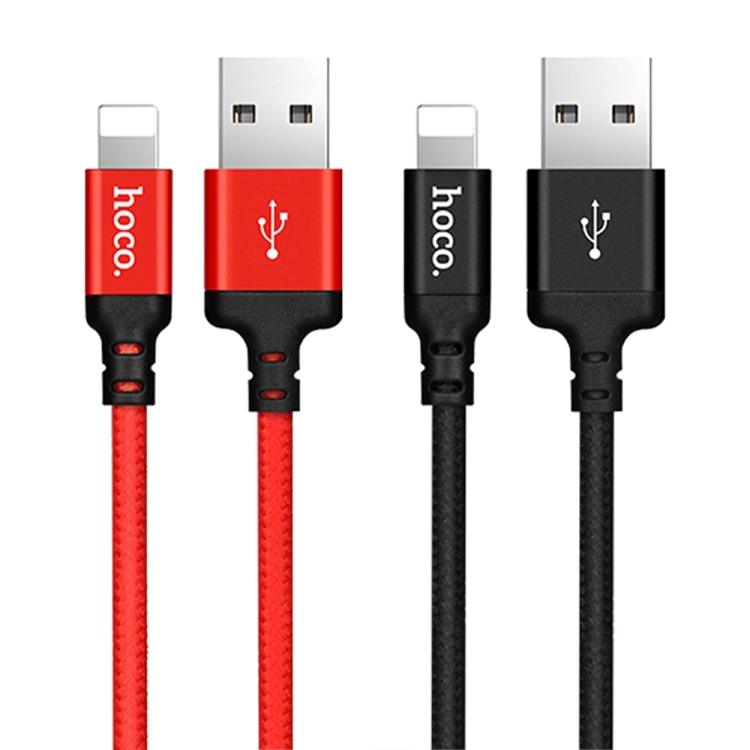 hoco X14 2m Nylon Braided Aluminium Alloy 8 Pin to USB Data Sync Charging Cable(Red) hoco X14 2m Nylon Braided Aluminium Alloy 8 Pin to USB Data Sync Charging Cable(Red)