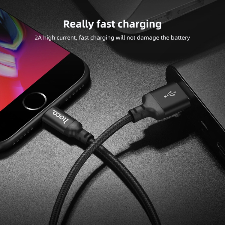 hoco X14 2m Nylon Braided Aluminium Alloy 8 Pin to USB Data Sync Charging Cable(Red) hoco X14 2m Nylon Braided Aluminium Alloy 8 Pin to USB Data Sync Charging Cable(Red)