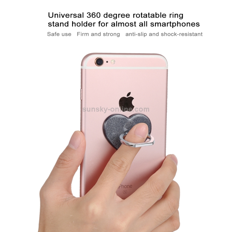 Universal Glitter Heart Shape Ring Phone Holder Stand Universal Glitter Heart Shape Ring Phone Holder Stand