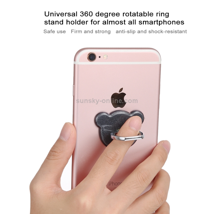 Universal Glitter Bear Ring Phone Holder Stand