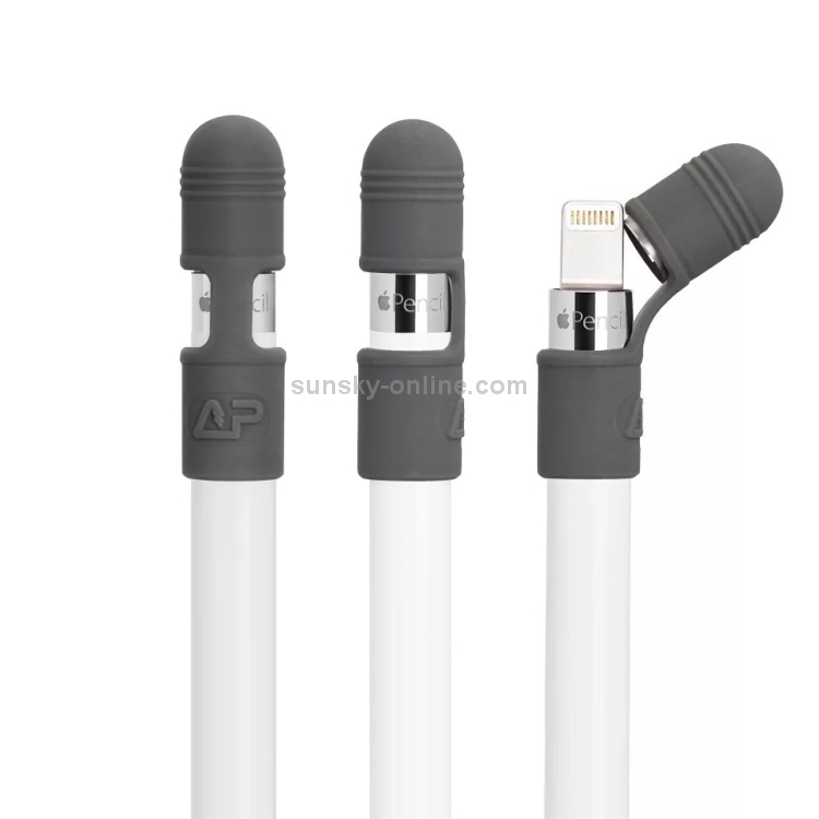 Anti-lost Cap iPad Tablet Stylus Silicone Anti-drop Dust Protection Cover for Apple Pencil(Grey) Anti-lost Cap iPad Tablet Stylus Silicone Anti-drop Dust Protection Cover for Apple Pencil(Grey)