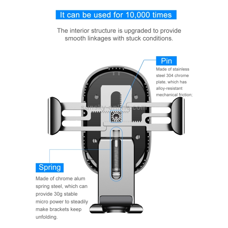 Baseus WXZT-01 QI Wireless Gravity Car Phone Holder Charger Baseus WXZT-01 QI Wireless Gravity Car Phone Holder Charger