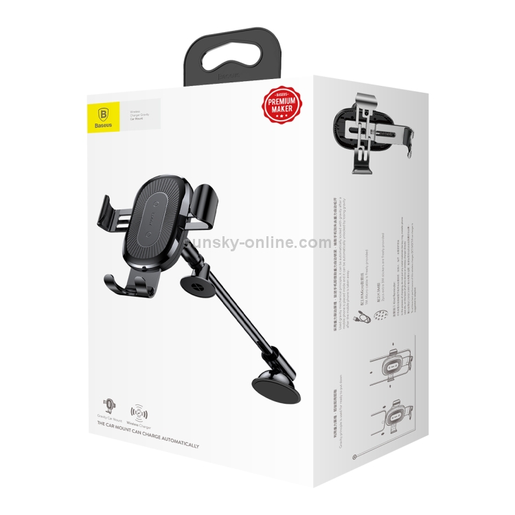 Baseus WXZT-01 QI Wireless Gravity Car Phone Holder Charger Baseus WXZT-01 QI Wireless Gravity Car Phone Holder Charger