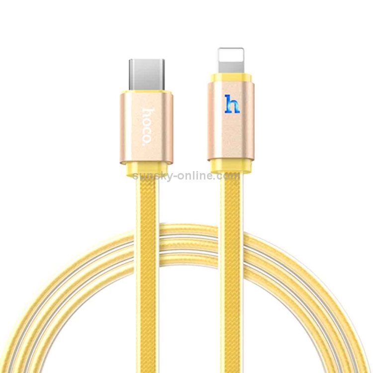 hoco 1.2m PVC + Aluminum Alloy Head 8 Pin to USB Data Sync Charging Cable with Indicator Light hoco 1.2m PVC + Aluminum Alloy Head 8 Pin to USB Data Sync Charging Cable with Indicator Light