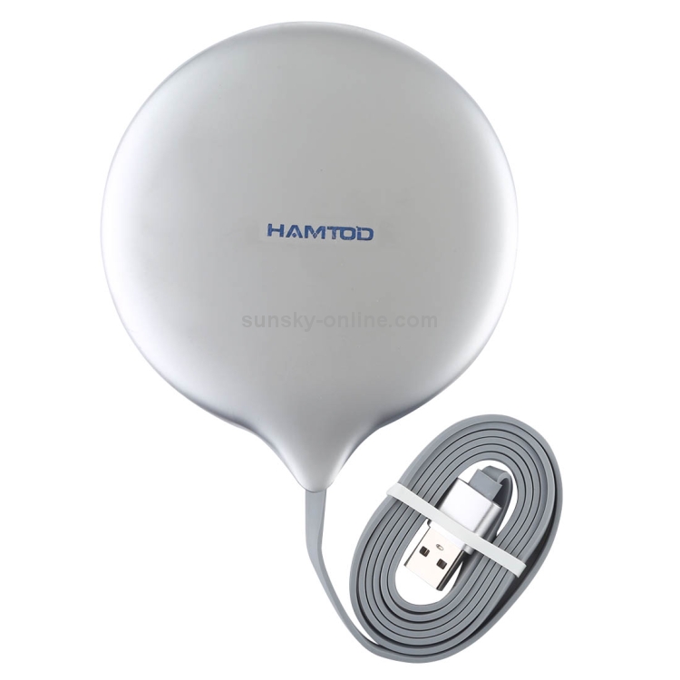 HAMTOD X10 10W Output General Aluminum Alloy + Cloth Materials Qi Standard Wireless Charger(Blue) HAMTOD X10 10W Output General Aluminum Alloy + Cloth Materials Qi Standard Wireless Charger(Blue)