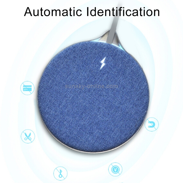 HAMTOD X10 10W Output General Aluminum Alloy + Cloth Materials Qi Standard Wireless Charger(Blue) HAMTOD X10 10W Output General Aluminum Alloy + Cloth Materials Qi Standard Wireless Charger(Blue)