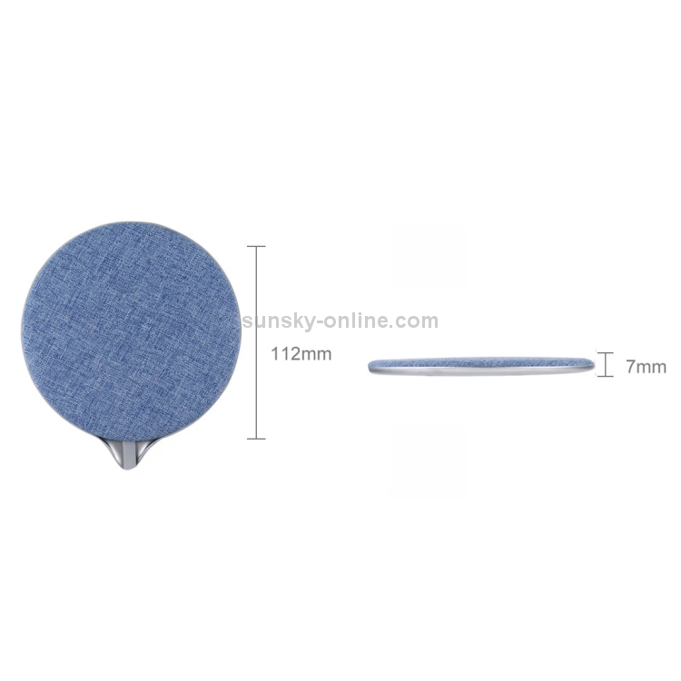 HAMTOD X10 10W Output General Aluminum Alloy + Cloth Materials Qi Standard Wireless Charger(Blue) HAMTOD X10 10W Output General Aluminum Alloy + Cloth Materials Qi Standard Wireless Charger(Blue)
