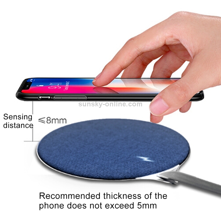 HAMTOD X10 10W Output General Aluminum Alloy + Cloth Materials Qi Standard Wireless Charger(Blue) HAMTOD X10 10W Output General Aluminum Alloy + Cloth Materials Qi Standard Wireless Charger(Blue)