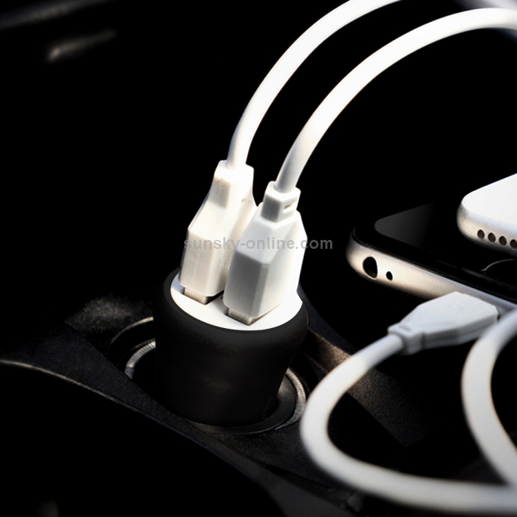 JOYROOM DC 12-24V Dual Ports USB 3.1A Mini Adapter Car Charger for Apple & Android Devices(Black) JOYROOM DC 12-24V Dual Ports USB 3.1A Mini Adapter Car Charger for Apple & Android Devices(Black)