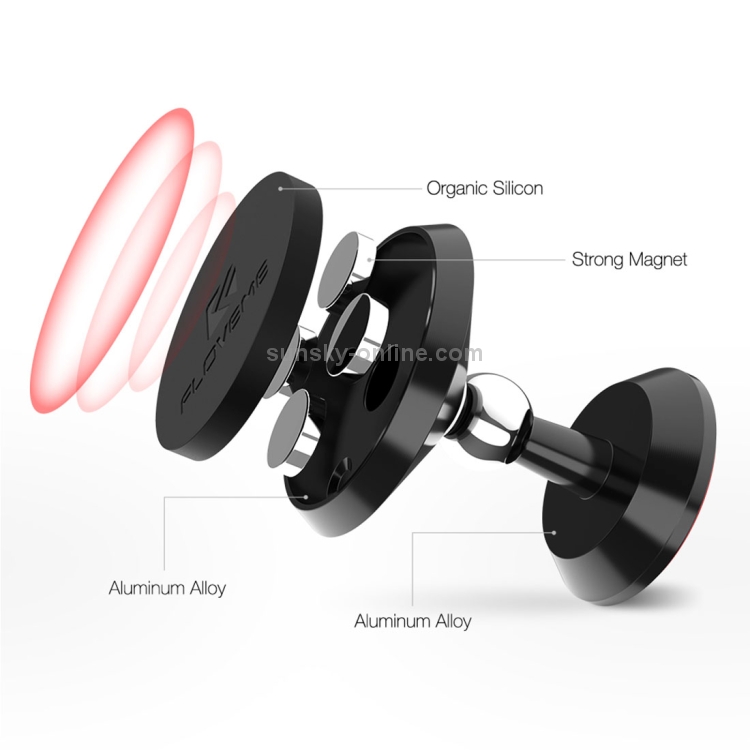 FLOVEME YXF88141 Universal 360 Degree Rotatable Magnetic Car Phone Holder Stand Mount FLOVEME YXF88141 Universal 360 Degree Rotatable Magnetic Car Phone Holder Stand Mount