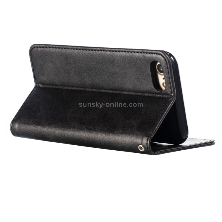 For iPhone 8 / 7 Calf Texture Zipper Magnetic Horizontal Flip Leather Case with Wallet & Holder & Card Slots(Black) For iPhone 8 / 7 Calf Texture Zipper Magnetic Horizontal Flip Leather Case with Wallet & Holder & Card Slots(Black)