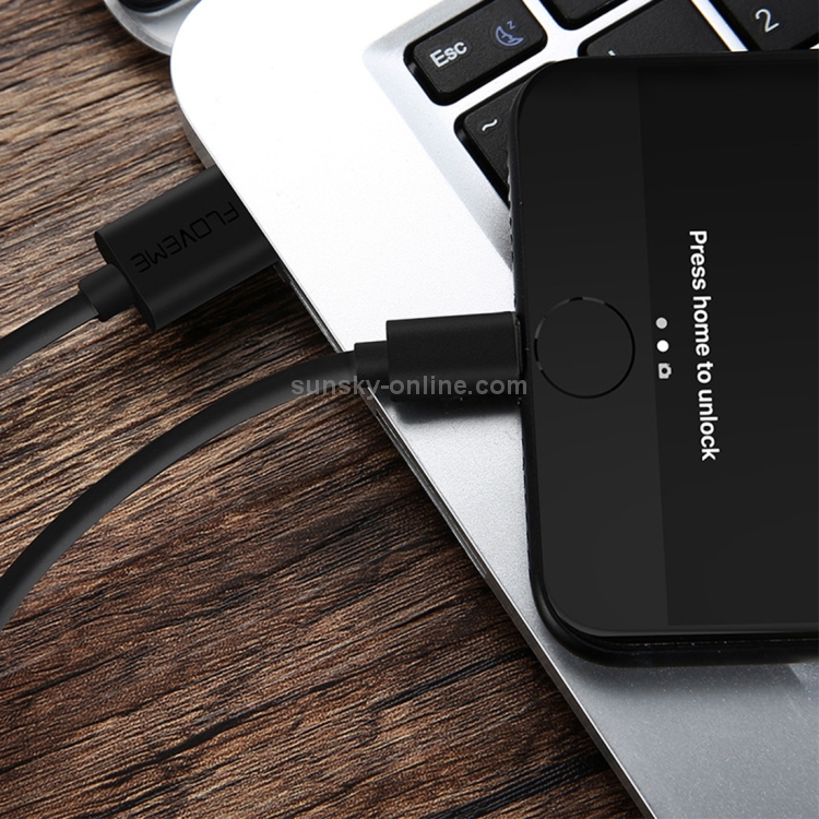 FLOVEME 1.5A 2m PVC + Aluminum Alloy Head USB to 8 Pin Data Sync Charging Cable FLOVEME 1.5A 2m PVC + Aluminum Alloy Head USB to 8 Pin Data Sync Charging Cable