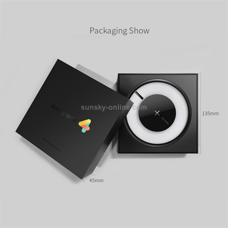 NILLKIN 5V/2A 9V/1.7A Input Magic Disk 4 Smart Qi Standard Quick Wireless Charger with LED Indicator