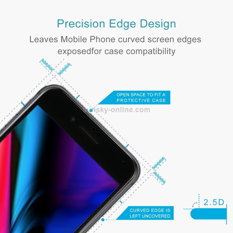 For iPhone 8 / 7 0.3mm 9H Surface Hardness Curved Full Screen Tempered Glass Screen Protector(Black) For iPhone 8 / 7 0.3mm 9H Surface Hardness Curved Full Screen Tempered Glass Screen Protector(Black)