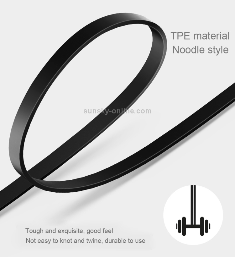 USAMS US-SJ192 1m 2 in 1 Noodle Style Retractable Micro USB + 8 Pin to USB Data Sync Charging Cable