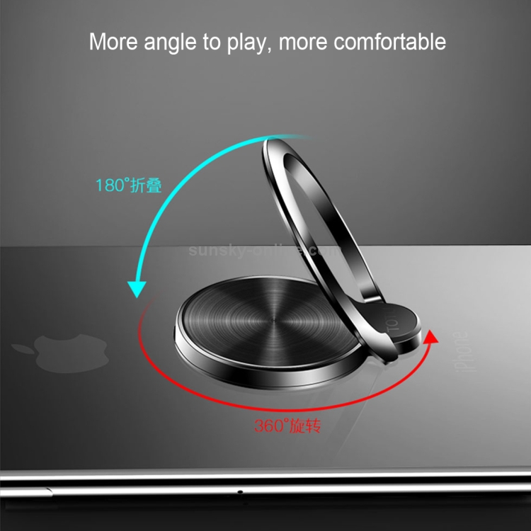 TOTUDESIGN Universal Zinc Alloy 360 Degree Rotating CD Texture Finger Spinner Ring Holder TOTUDESIGN Universal Zinc Alloy 360 Degree Rotating CD Texture Finger Spinner Ring Holder