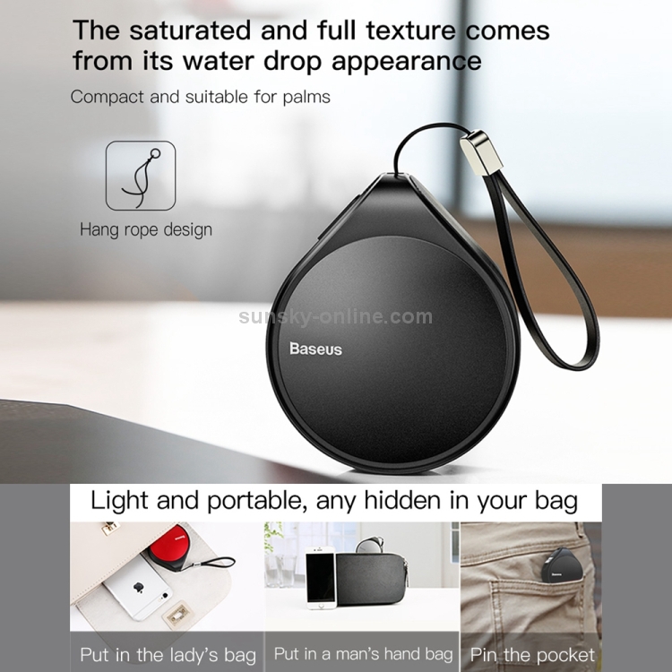 Baseus 1.5m 1.5A Waterdrop Retractable Fast Charging TPE Cord 3 in 1 Micro USB + 8 Pin + Type-C Charge Data Syn Cable