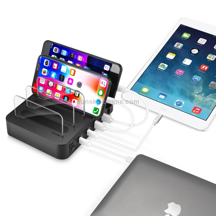 Multi-function AC 100V~240V Output 4 Ports USB-C / Type-C Double PD Detachable Charging Station Smart Charger,Support QC3.0(Black) Multi-function AC 100V~240V Output 4 Ports USB-C / Type-C Double PD Detachable Charging Station Smart Charger,Support QC3.0(Black)