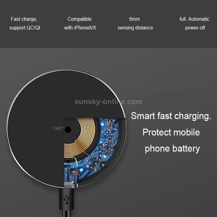 GY-68 Ultra-Thin Aluminum Alloy Wireless Fast Charging Qi Charger Pad(Silver) GY-68 Ultra-Thin Aluminum Alloy Wireless Fast Charging Qi Charger Pad(Silver)