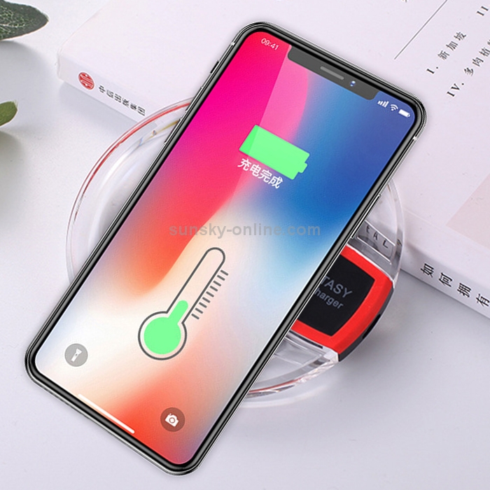 Ultra-Thin Round Crystal K9 Wireless Charger Qi Fast Charge Wireless Charging Base Transmitter(Black) Ultra-Thin Round Crystal K9 Wireless Charger Qi Fast Charge Wireless Charging Base Transmitter(Black)
