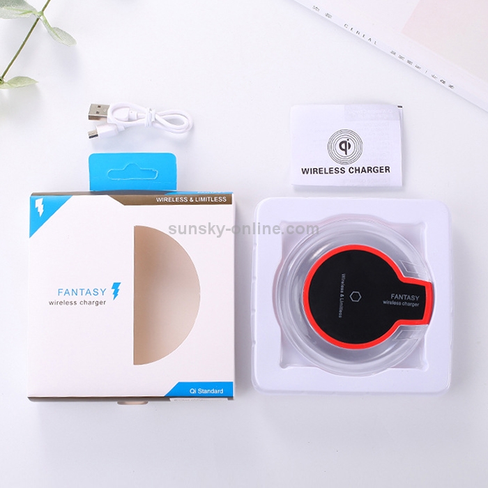 Ultra-Thin Round Crystal K9 Wireless Charger Qi Fast Charge Wireless Charging Base Transmitter(Black) Ultra-Thin Round Crystal K9 Wireless Charger Qi Fast Charge Wireless Charging Base Transmitter(Black)