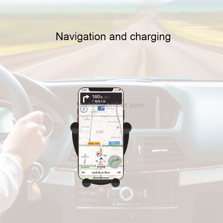 W4 QI Fast Wireless Charger Car Charger Cartoon Mobile Phone Holder (Black) W4 QI Fast Wireless Charger Car Charger Cartoon Mobile Phone Holder (Black)