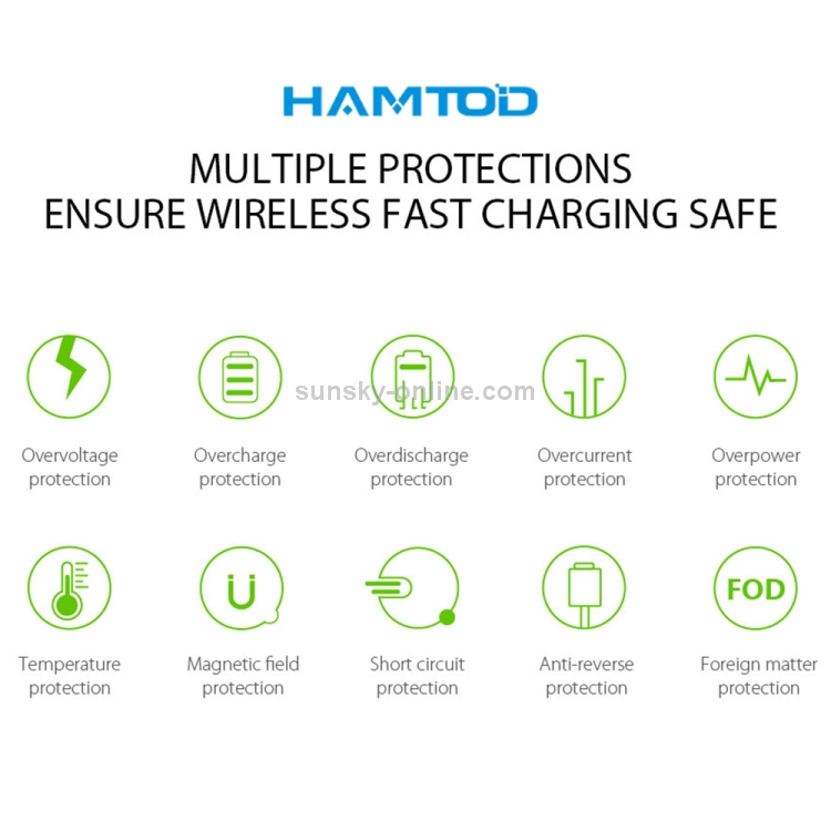 HAMTOD M9 Desktop Intelligent 10W Qi Standard Wireless Charger Charging Pad (Blue) HAMTOD M9 Desktop Intelligent 10W Qi Standard Wireless Charger Charging Pad (Blue)