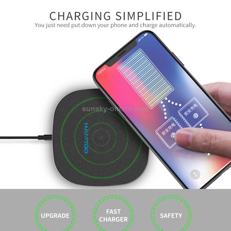 HAMTOD M10 Desktop Intelligent 10W Qi Standard / QC3.0 Wireless Charger Charging Pad (Black) HAMTOD M10 Desktop Intelligent 10W Qi Standard / QC3.0 Wireless Charger Charging Pad (Black)