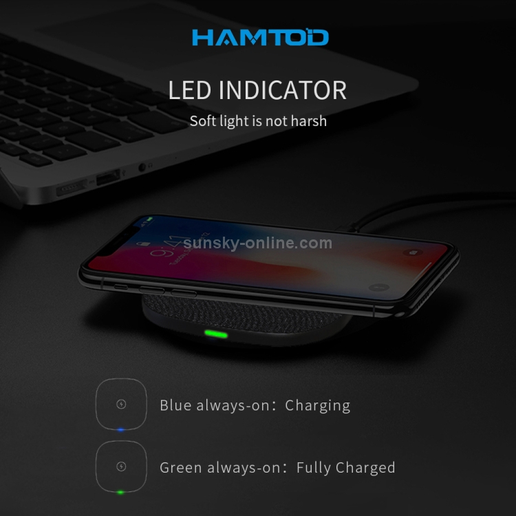 HAMTOD M10 Desktop Intelligent 10W Qi Standard / QC3.0 Wireless Charger Charging Pad (Black) HAMTOD M10 Desktop Intelligent 10W Qi Standard / QC3.0 Wireless Charger Charging Pad (Black)
