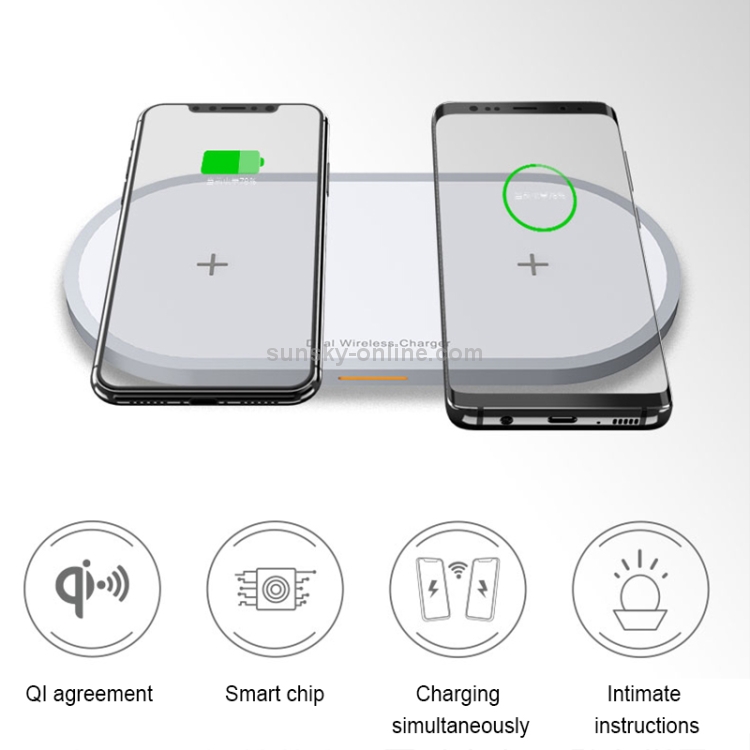 W31 2 in 1 QI Standard Dual Charge Wireless Charger for Mobile Phone & AirPods(White) W31 2 in 1 QI Standard Dual Charge Wireless Charger for Mobile Phone & AirPods(White)