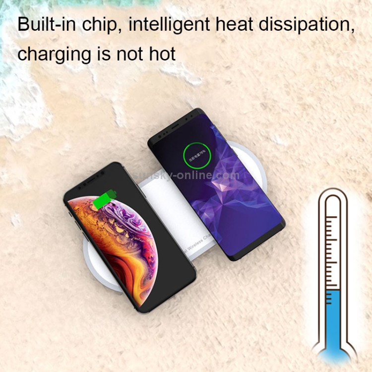 W31 2 in 1 QI Standard Dual Charge Wireless Charger for Mobile Phone & AirPods(White) W31 2 in 1 QI Standard Dual Charge Wireless Charger for Mobile Phone & AirPods(White)