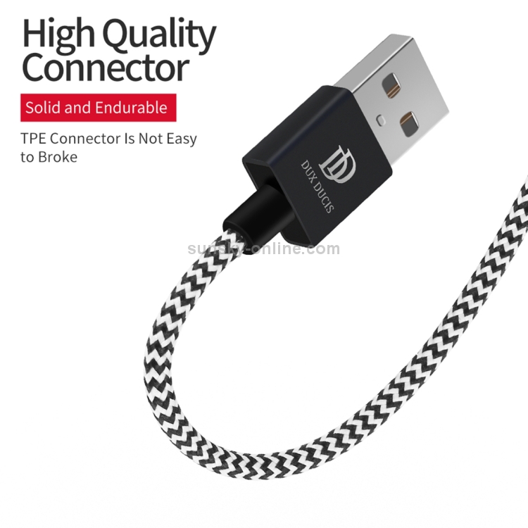 DUX DUCIS 0.25m 2A USB to 8 Pin Braided Data Cable DUX DUCIS 0.25m 2A USB to 8 Pin Braided Data Cable