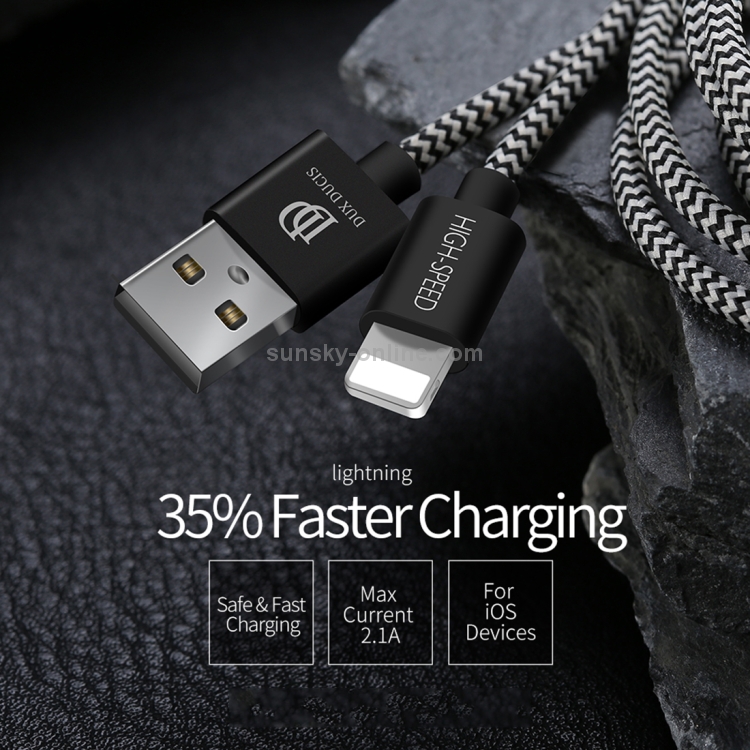 DUX DUCIS 0.5m 2A USB to 8 Pin Braided Data Cable DUX DUCIS 0.5m 2A USB to 8 Pin Braided Data Cable