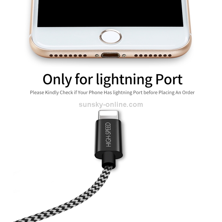 DUX DUCIS 0.5m 2A USB to 8 Pin Braided Data Cable DUX DUCIS 0.5m 2A USB to 8 Pin Braided Data Cable