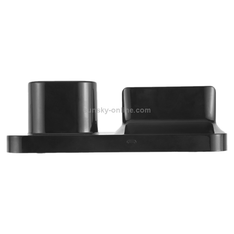 Wireless Rechargeable Base Charging Station Holder for Mobile Phone & Headset, with Micro USB + USB-C / Type-C + 8 Pin Interface (Black) Wireless Rechargeable Base Charging Station Holder for Mobile Phone & Headset, with Micro USB + USB-C / Type-C + 8 Pin Interface (Black)