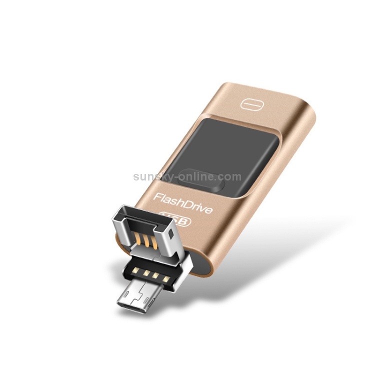32GB USB 2.0 + 8 Pin + Mirco USB Android iPhone Computer Dual-use Metal Flash Drive (Gold) 32GB USB 2.0 + 8 Pin + Mirco USB Android iPhone Computer Dual-use Metal Flash Drive (Gold)