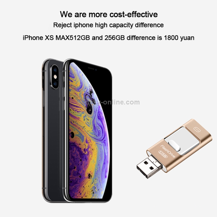 128GB USB 3.0 + 8 Pin + Mirco USB Android iPhone Computer Dual-use Metal Flash Drive (Rose Gold) 128GB USB 3.0 + 8 Pin + Mirco USB Android iPhone Computer Dual-use Metal Flash Drive (Rose Gold)