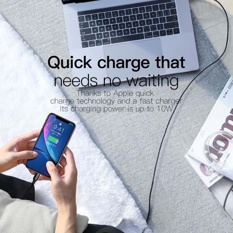 Baseus 5V 2A USB-C / Type-C to 8 Pin Fast Charging Cable, Length : 2m(Red) Baseus 5V 2A USB-C / Type-C to 8 Pin Fast Charging Cable, Length : 2m(Red)