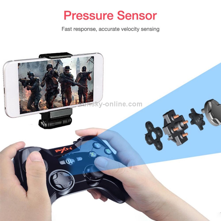 PXN PXN-6603 MFI Mobile Phone Wireless Bluetooth Game Handle Controller, Compatible with iOS System(Black) PXN PXN-6603 MFI Mobile Phone Wireless Bluetooth Game Handle Controller, Compatible with iOS System(Black)